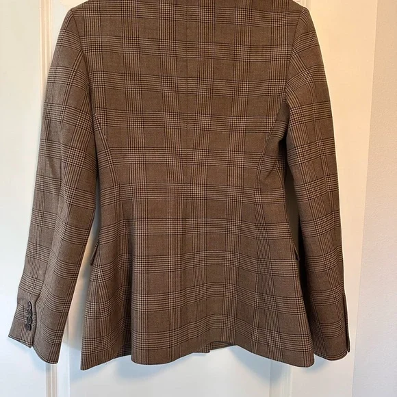 Babaton (Aritzia) Morningside Brown Checkered Blazer - Picture 2 of 4
